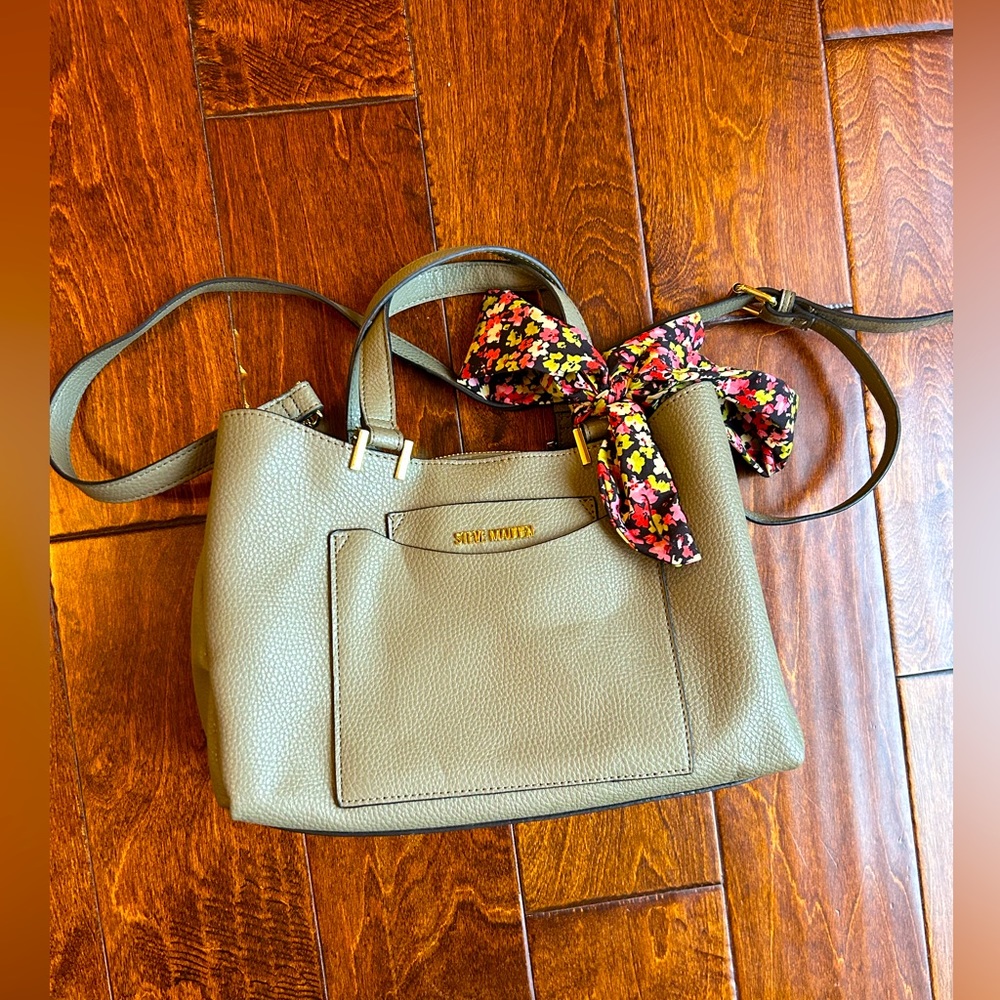 Steve Madden Olive Green Satchel Tote
